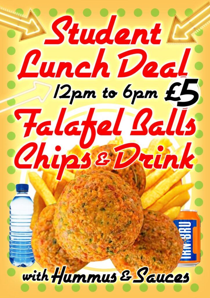 Elfalafel posters Student Falafal Deal